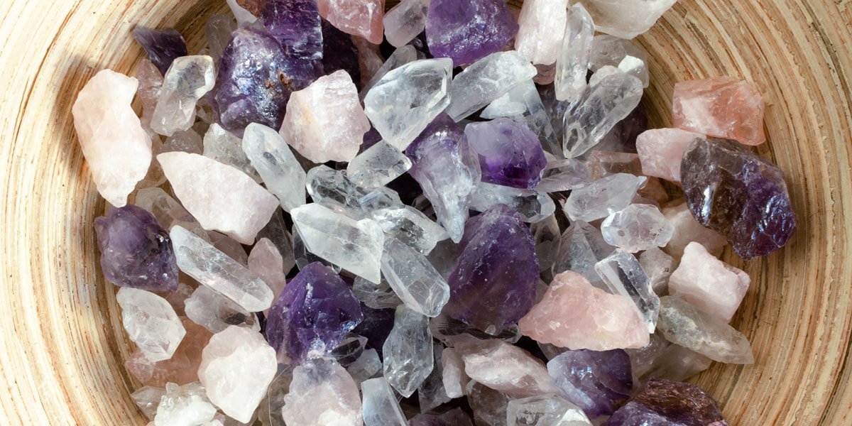 Crystals in a bowl