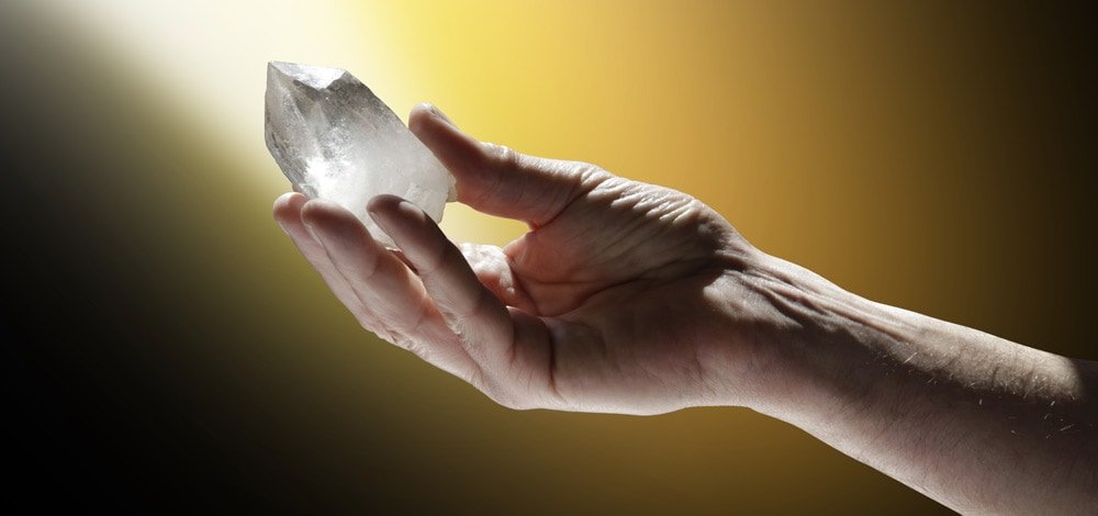 Woman holding quartz